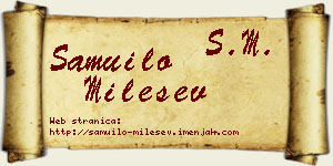 Samuilo Milešev vizit kartica